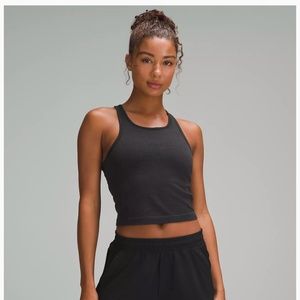 OLIVE color Ebb to street cropped racerback tank